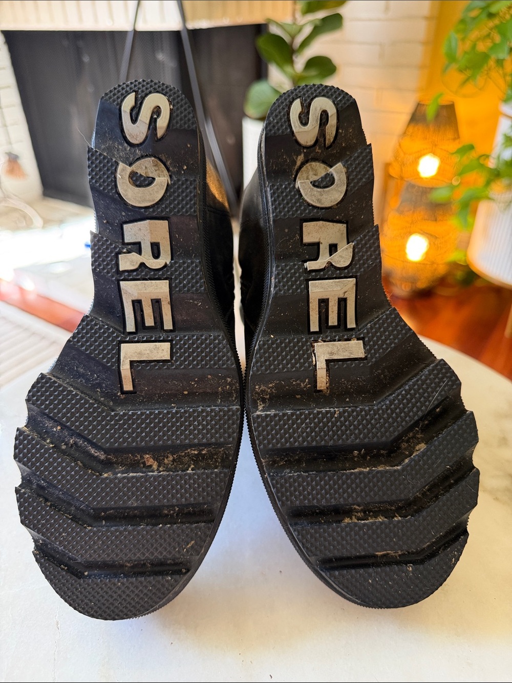 Sorel Black Wedge Ankle Booties with Side Zip - Picture 4 of 4